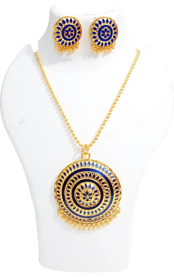 Assamese_Jewellery_Blue_Japi_Chain_Set_For_Women_&_Girl